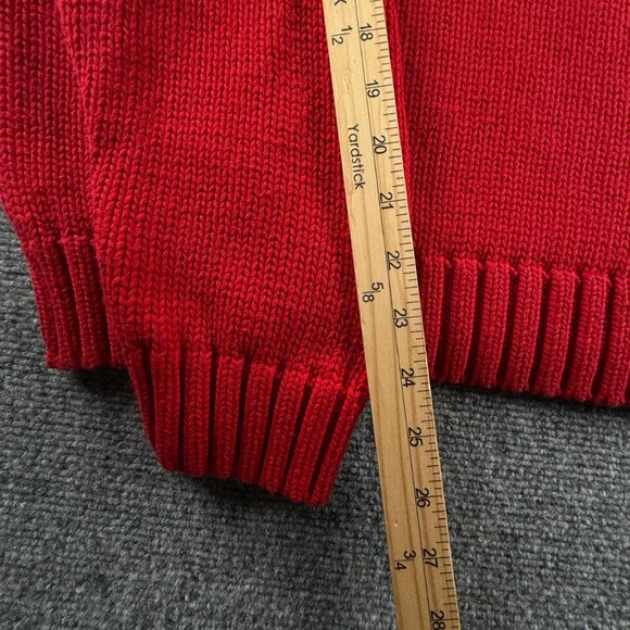 Ralph Lauren Polo Jeans Knit Flag Sweater Graphic USA Heavyweight Red Pullover - Picture 13 of 16